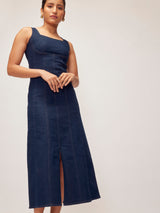 Women's Denim Front Slit Dress