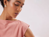 Women's Blush Boat Neck Top