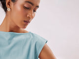 Women's Sky Boat Neck Top