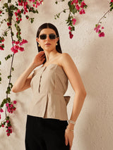 Women's Off-Shoulder Cotton Peplum Top