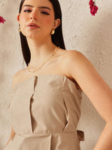 Women's Off-Shoulder Cotton Peplum Top