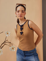 Women's Cotton Bow Top