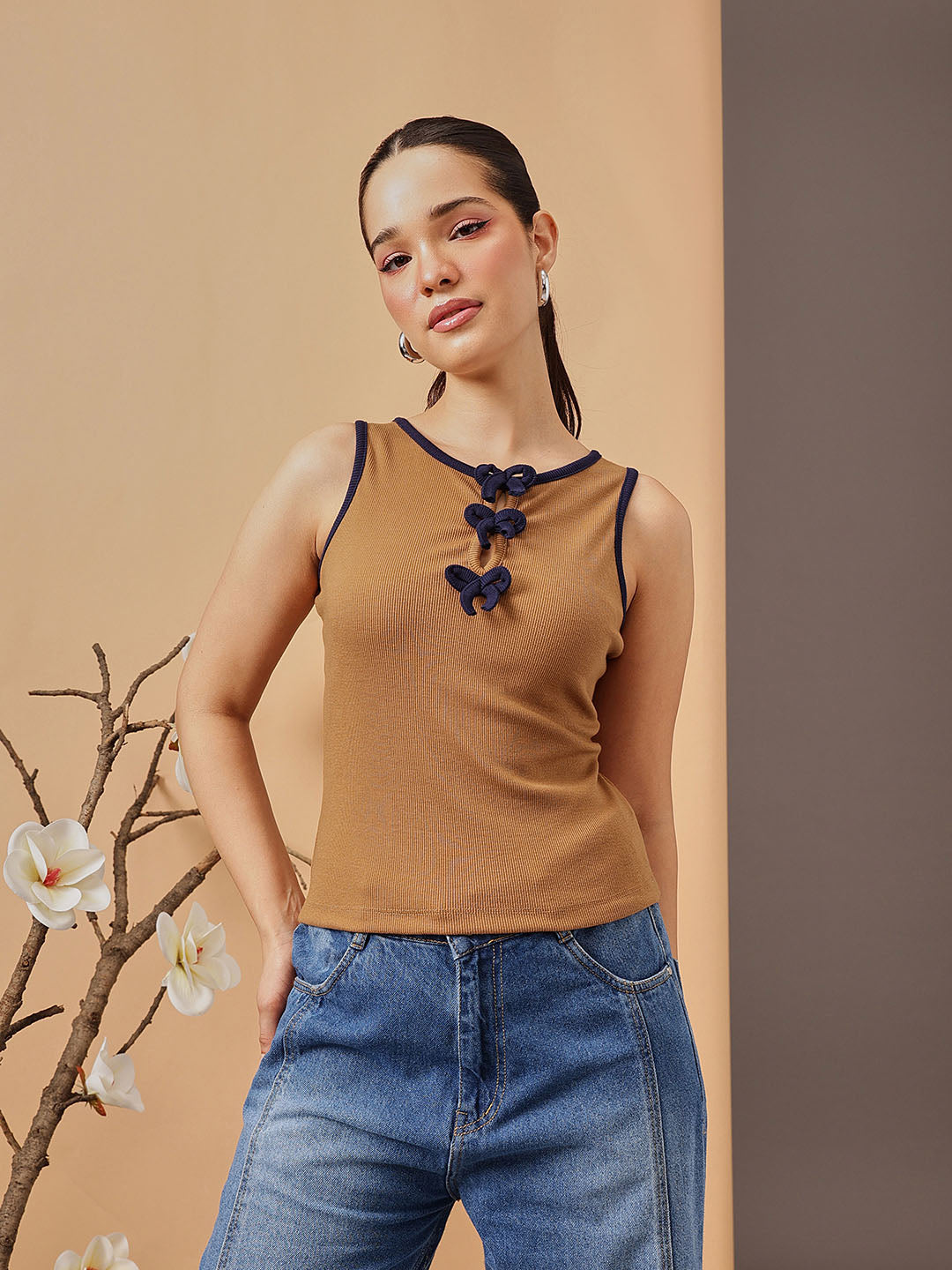 Women's Cotton Bow Top