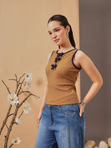 Women's Cotton Bow Top