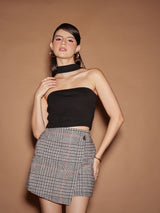 Women's Choker Neck Cotton Tube Crop Top