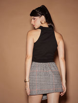 Women's Choker Neck Cotton Tube Crop Top