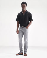 Men's Grey Casual Slim Fit Solid Jeans