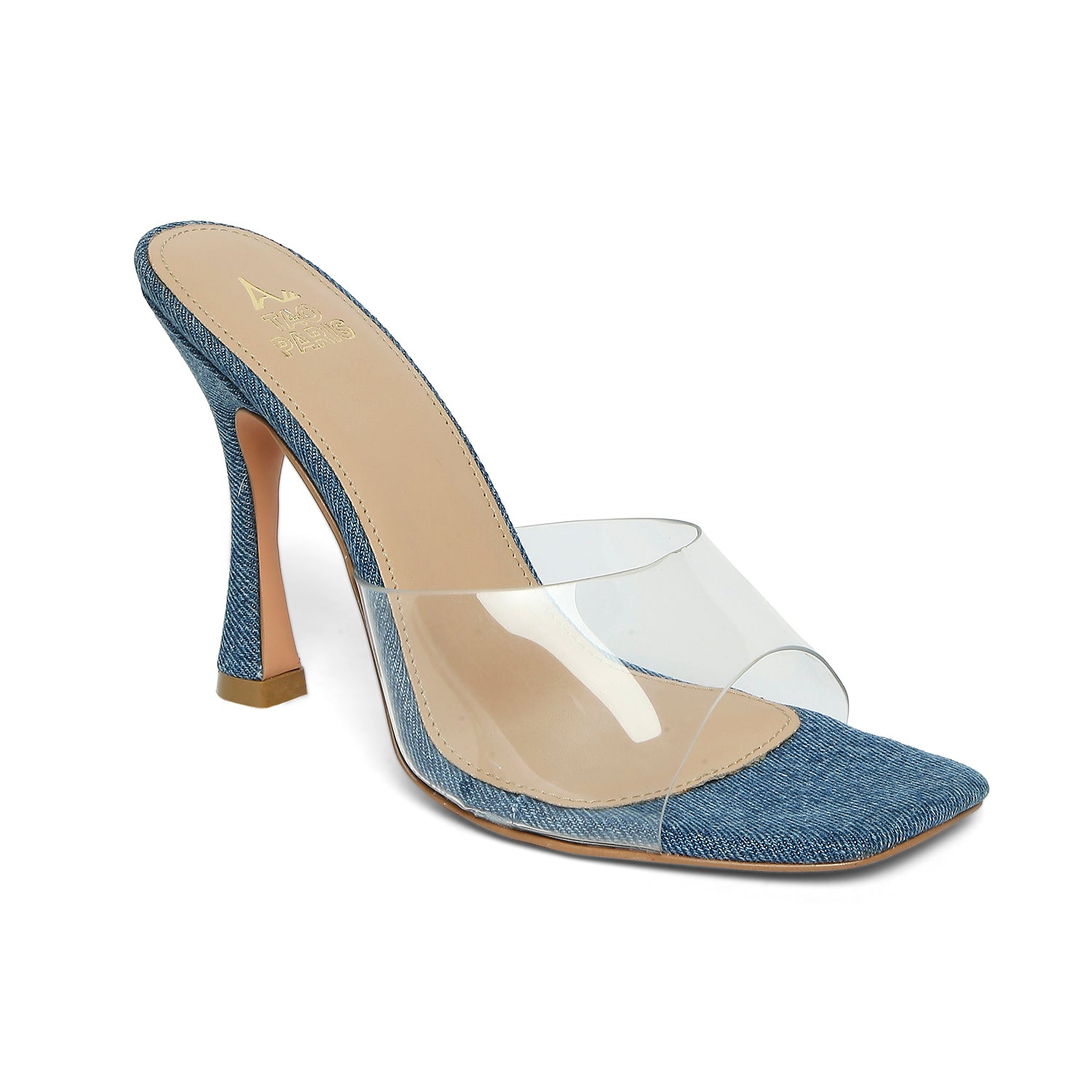 Women's Blue Casual PU Slip-Ons