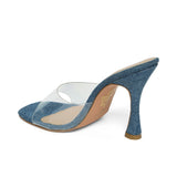 Women's Blue Casual PU Slip-Ons