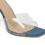 Women's Blue Casual PU Slip-Ons