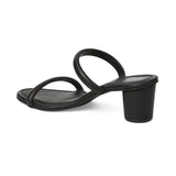 Women's Black Casual PU Slip-Ons