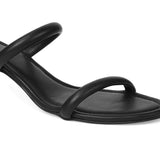 Women's Black Casual PU Slip-Ons