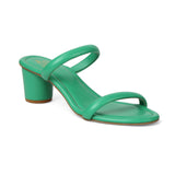 Women's Green Casual PU Slip-Ons