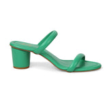 Women's Green Casual PU Slip-Ons