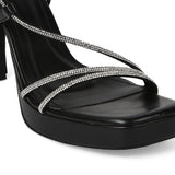 Women's Black Casual PU Slingback
