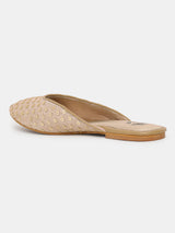 Women's Beige Casual PU Mules