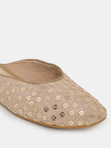 Women's Beige Casual PU Mules