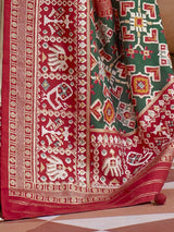 Women's Silk Blend White Woven Design Designer Saree with Blouse Piece