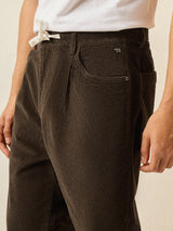 Men's Olive Casual Regular Fit Striped Chinos
