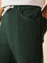 Men's Green Casual Regular Fit Striped Chinos