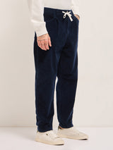Men's Blue Casual Regular Fit Striped Trouser