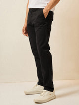 Men's Black Casual Slim Fit Solid Trouser