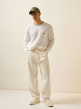 Men's White Casual Regular Fit Full Sleeves Tshirt