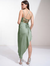 Women's Shoulder Straps Asymmetric Dress