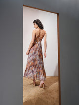 Women's Multicolor Ethnic Abstract Regular Fit Sleeveless Dress