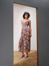 Women's Multicolor Ethnic Abstract Regular Fit Sleeveless Dress