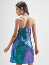 Women's Cowl Neck Sheath Mini Dress