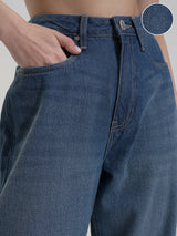 Women's Blue Casual Embellished Light Fade Flared High-Rise Stretchable Jeans