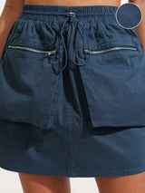 Women's Blue Casual Solid Regular Fit Skirts