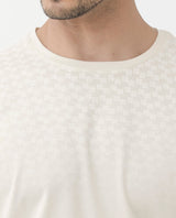 Men's Beige Casual Regular Fit Printed Half Sleeves Tshirt