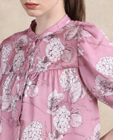 Women's Pink Casual Half Sleeves Top