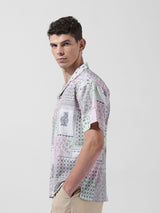 Men's Multicolor Casual Printed Half Sleeves Shirt