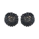Women's Black Crystal Beads Classy Stud Earring