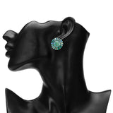 Women's Green Crystal Beads Classy Stud Earring