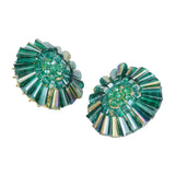 Women's Green Crystal Beads Classy Stud Earring