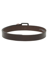 Men's Brown Casual Solid Leather Belt