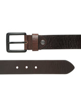 Men's Brown Casual Solid Leather Belt