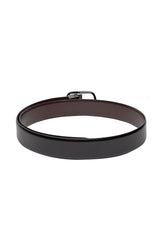 Men's Black Casual Solid Leather Belt