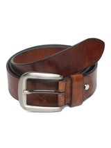 Men's Brown Casual Solid Leather Belt