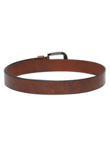 Men's Brown Casual Solid Leather Belt
