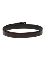 Men's Brown Casual Textured Leather Belt