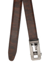 Men's Brown Casual Textured Leather Belt
