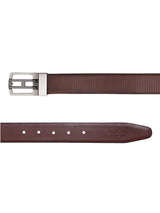 Men's Black & Brown Casual Solid Leather Reversible Belt