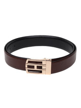 Men's Brown Casual Solid Leather Belt