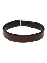 Men's Brown Casual Solid Leather Belt