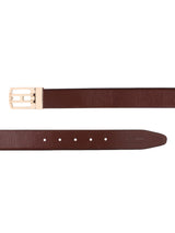 Men's Brown Casual Solid Leather Belt